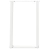 Pieds de table à manger en U 2 pièces Blanc 60 x (72-73) cm Acier 