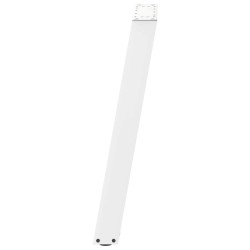 Pieds de table à manger en U 2 pièces Blanc 60 x (72-73) cm Acier 
