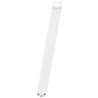 Pieds de table à manger en U 2 pièces Blanc 60 x (72-73) cm Acier 