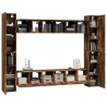 Ensemble de meubles TV 10 pcs Chêne fumé Bois d'ingénierie 