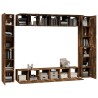 Ensemble de meubles TV 10 pcs Chêne fumé Bois d'ingénierie 