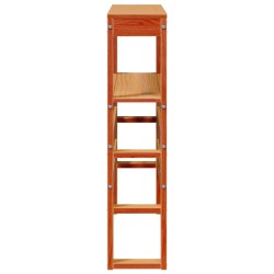 Tête de lit avec étagères marron cire 90 cm bois massif de pin 