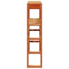 Tête de lit avec étagères marron cire 90 cm bois massif de pin 