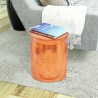 Table basse/tabouret martelé en aluminium Couleur laiton/cuivre  