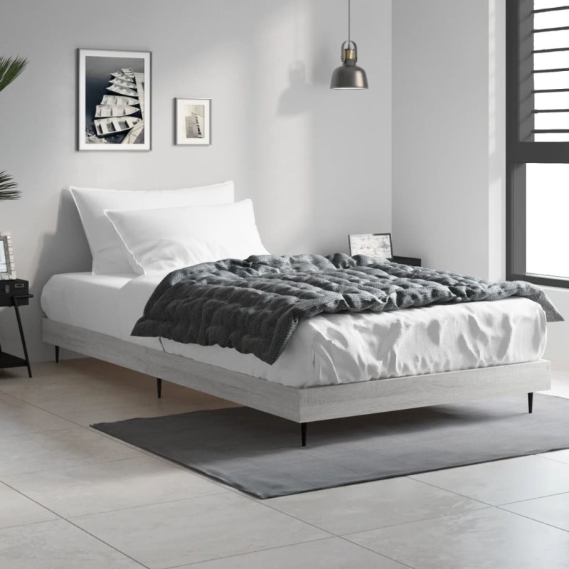 Cadre de lit sans matelas sonoma gris 90x190 cm 
