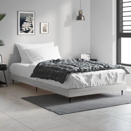 Cadre de lit sans matelas sonoma gris 90x190 cm 