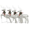 Rennes de Noël 4 pcs Doré 80 LED 