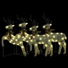 Rennes de Noël 4 pcs Doré 80 LED 