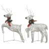 Rennes de Noël 4 pcs Doré 80 LED 