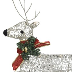 Rennes de Noël 4 pcs Doré 80 LED 