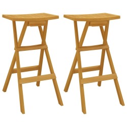 Ensemble de bar pliable 3 pcs Bois de teck massif 