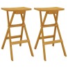 Ensemble de bar pliable 3 pcs Bois de teck massif 