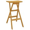 Ensemble de bar pliable 3 pcs Bois de teck massif 