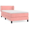 Sommier à lattes de lit avec matelas Rose 90x200 cm Velours 