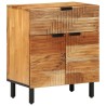 Table de chevet50x33x60 cm en bois massif d'acacia 