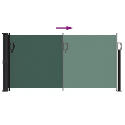 Auvent latéral rétractable vert foncé 100x300 cm 
