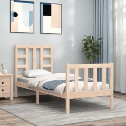 Cadre de lit sans matelas bois de pin massif 