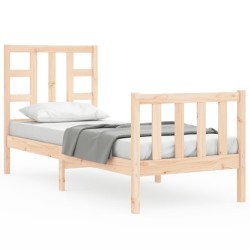 Cadre de lit sans matelas bois de pin massif 