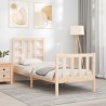 Cadre de lit sans matelas bois de pin massif 