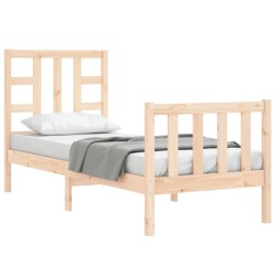 Cadre de lit sans matelas bois de pin massif 