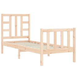Cadre de lit sans matelas bois de pin massif 