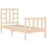 Cadre de lit sans matelas bois de pin massif 