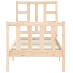 Cadre de lit sans matelas bois de pin massif 
