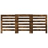 Cache-radiateur chêne fumé 205x21,5x83,5 cm bois d'ingénierie 