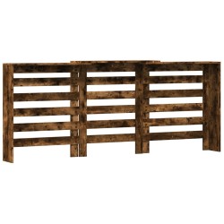 Cache-radiateur chêne fumé 205x21,5x83,5 cm bois d'ingénierie 