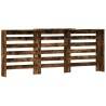 Cache-radiateur chêne fumé 205x21,5x83,5 cm bois d'ingénierie 