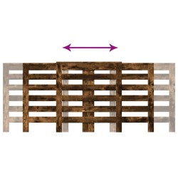 Cache-radiateur chêne fumé 205x21,5x83,5 cm bois d'ingénierie 