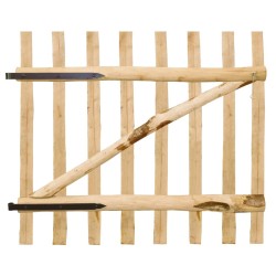 Portillon simple de clôture Bois de noisetier 100x90 cm 