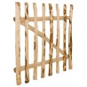 Portillon simple de clôture Bois de noisetier 100x90 cm 