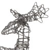 Décoration de Noël renne et traîneau 160 LED blanc chaud rotin 