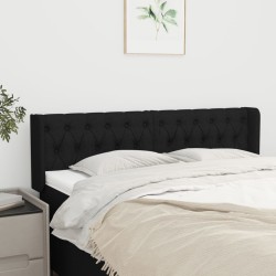 Tête de lit avec oreilles Noir 163x16x78/88 cm Tissu 