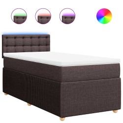 Sommier à lattes de lit avec matelas Marron foncé 90x190 cm 