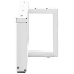Pieds de table basse en T, 2 pièces, blanc, 60 x 25 x (30-31) cm, acier 