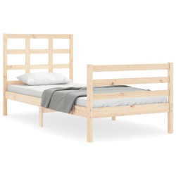 Cadre de lit sans matelas bois massif 