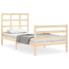 Cadre de lit sans matelas bois massif 