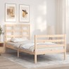 Cadre de lit sans matelas bois massif 
