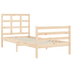 Cadre de lit sans matelas bois massif 