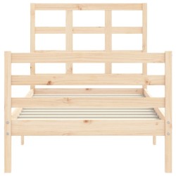 Cadre de lit sans matelas bois massif 