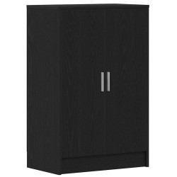 Armoire à chaussures chêne noir 60x35x92 cm bois d'ingénierie 
