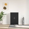 Armoire à chaussures chêne noir 60x35x92 cm bois d'ingénierie 