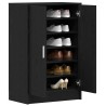 Armoire à chaussures chêne noir 60x35x92 cm bois d'ingénierie 