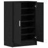 Armoire à chaussures chêne noir 60x35x92 cm bois d'ingénierie 
