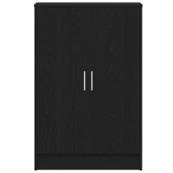 Armoire à chaussures chêne noir 60x35x92 cm bois d'ingénierie 