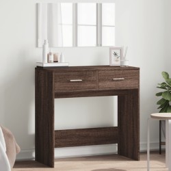 Coiffeuse avec miroir chêne marron 80x39x80 cm 
