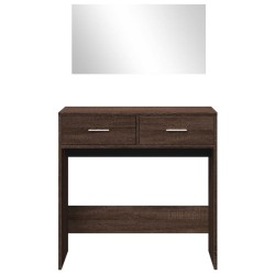 Coiffeuse avec miroir chêne marron 80x39x80 cm 
