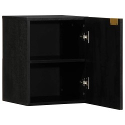 Armoire murale de salle de bain noir bois d'ingénierie 